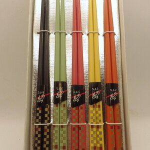Set of 5 Colorful Chopsticks